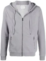 Derek Rose Devon Zip-up Cotton Hoodie In Grey