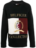 Tommy Hilfiger Logo Print Sweatshirt In Black