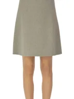 Theory Donegal Wool-blend Tweed Mini Skirt In Neutral