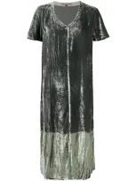 Suzusan Velvet Two-tone Dress In Black