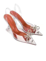 Amina Muaddi Rosie Glass Heel In Transparent