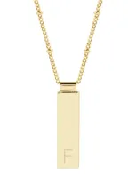 Brook & York Maisie Initial Pendant Necklace In Gold F