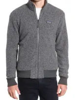 Patagonia Woolyester Fleece Jacket In Forge Grey