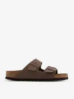 Birkenstock Womens Mocha Birko Flor Arizona Faux-leather Sandals In Brown Fabric