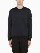 Stone Island Blue Cotton-blend Crewneck Sweatshirt