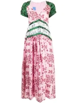 Macgraw Tilda Silk Maxi Dress In Rosa