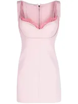 Stella Mccartney Lace-trim Mini Dress In Pink