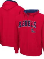 Colosseum Red Ole Miss Rebels Arch & Logo 3.0 Full-zip Hoodie