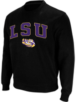 Colosseum Black Lsu Tigers Arch & Logo Crew Neck Sweatshirt