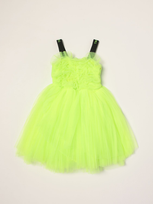 Twinset Kids' Dress In Tulle In Lime