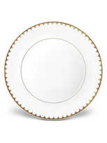 L'objet Aegean Filet Gold Dinner Plate In White/k Gold