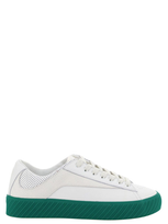 By Far Rodina Bicolor Leather Low-top Sneakers In White