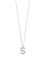 Bony Levy Icon Diamond Initial Pendant Necklace In 18k White Gold - S