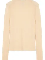 Jil Sander Roll-neck Fine-knit Jumper In Nude