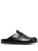 Officine Creative High-shine Leather Mules In Schwarz