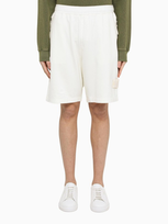 Stone Island Compass-patch Bermuda Shorts In Beige