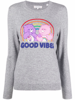 Chinti & Parker Good Vibes Care Bear Jumper In Grey