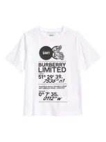 Burberry Kids' Joel Graphic-print Cotton T-shirt 3-14 Years In White