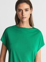 Reiss Poppy High Neck Top In Green