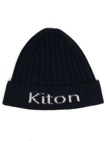 Kiton Ribbed-knit Cashmere Beanie In Black