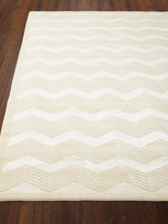 Ralph Lauren Monroe Chevron Rug, 9' X 12' In Champagne