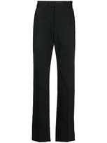 Alexander Mcqueen Straight-leg Cotton Trousers In Schwarz