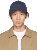 Apc Charlie Logo-embroidered Cotton-jersey Baseball Cap In Blue