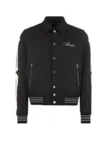 Amiri Men's Nylon Bones Bomber Jacket In Black