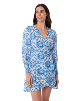 Mc2 Saint Barth Linen Short Dress In Blue