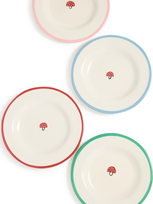 Laetitia Rouget Mushroom Dessert Plate Set Of 4 In Multi