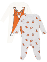 Stella Mccartney Multicolor Set For Baby Boy With Foxes