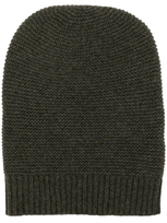 N•peal Contrast-panel Knitted Beanie In Green