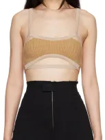 Jacquemus Tan Le Papier 'le Bandeau Bellinu' Bra In 810 Light Brown