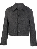 Ami Alexandre Mattiussi Textured Cropped Jacket In Black