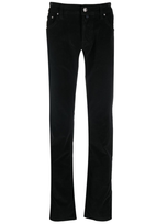 Jacob Cohen Mid-rise Slim-cut Trousers In Black