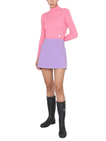 Patou Ribbed-knit Wool-blend Turtleneck Sweater In Fuchsia