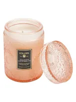 Voluspa Mini Kalahari Watermelon Glass Jar Candle 5.5 oz/ 156 G In Pink