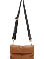 Allsaints Womens Sepia Brown Ezra Leather Cross-body Bag