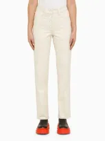 Sunnei Regular Cream Jeans In Neutrals