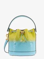 Tory Burch T Monogram Dip Dye Bucket Bag In Blue