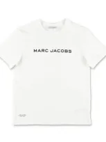 Marc Jacobs White Organic Cotton Logo T-shirt In Bianco