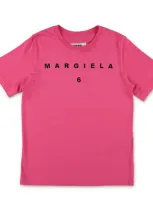 Mm6 Maison Margiela Kids'  T-shirt Fucsia In Jersey Di Cotone Bambina