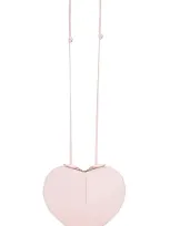 Alaïa Le Coeur Leather Shoulder Bag In Rose Dragee