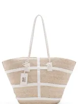 Altuzarra Large Watermill Woven Palm Tote In Natural White