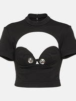 Area Black Bustier Cup T-shirt