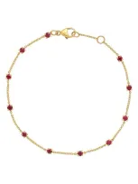 Bony Levy El Mar Station Bracelet In 18k Yellow Gold - Ruby