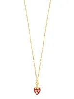 Bony Levy Kids' Strawberry Diamond Pendant Necklace In 18k Yellow Gold