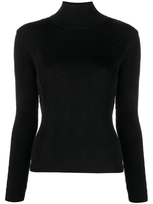 Missoni Zigzag Crochet-knit Jumper In Black