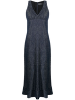 Joseph V-neck Sleeveless Cotton Dress In Blue