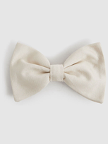 Reiss Ivory Boyle Grosgrain Silk Bow Tie, One Size